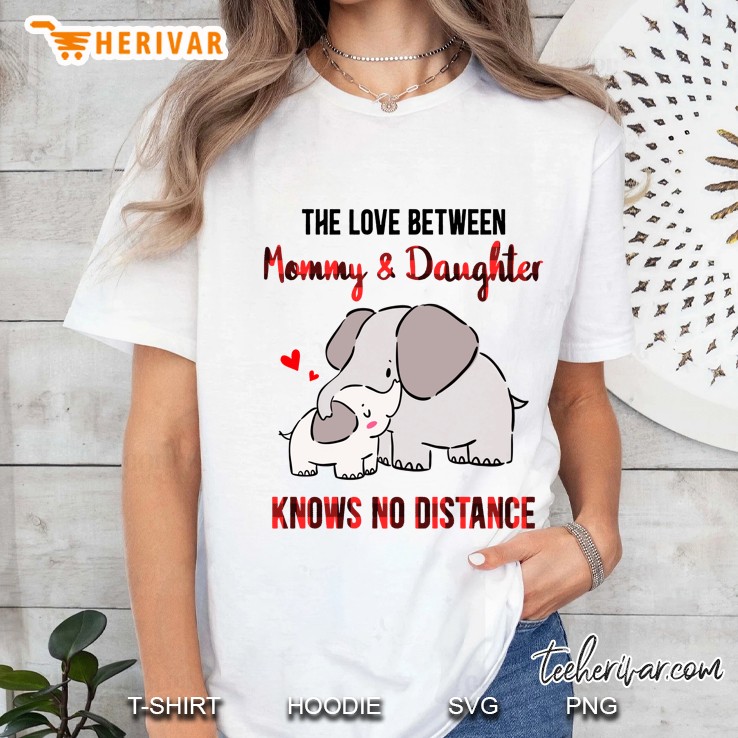 The Love Between Mommy & Daughter Knows No Distance Plaid Elephant Version Ladies Tee