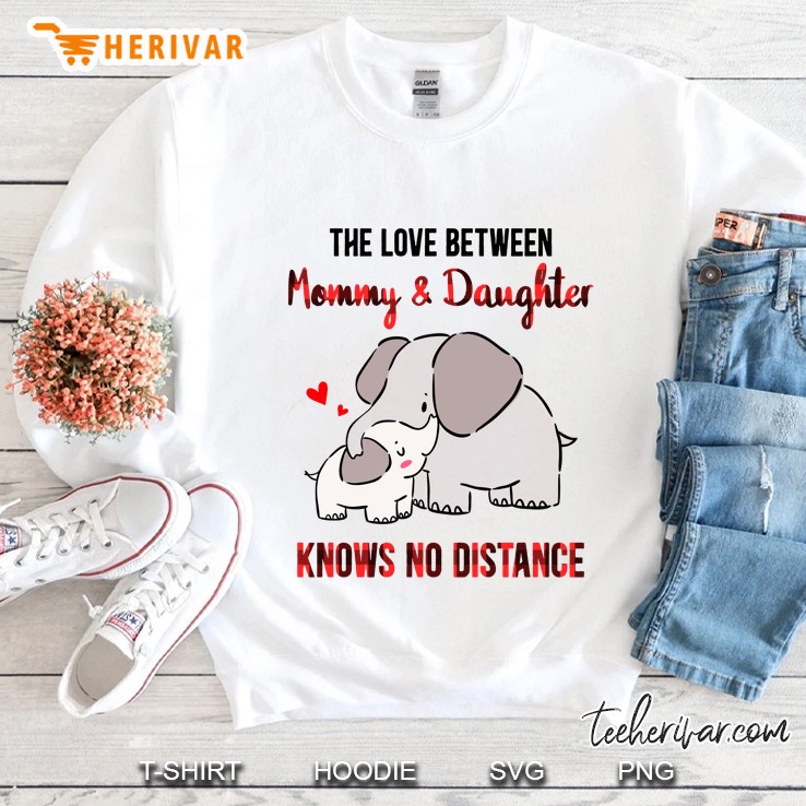 The Love Between Mommy & Daughter Knows No Distance Plaid Elephant Version Sweatshirt