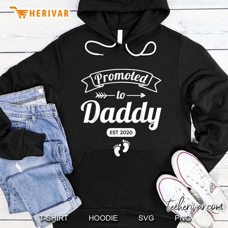 Promoted To Daddy Est 2020 Footprint Version Hoodie