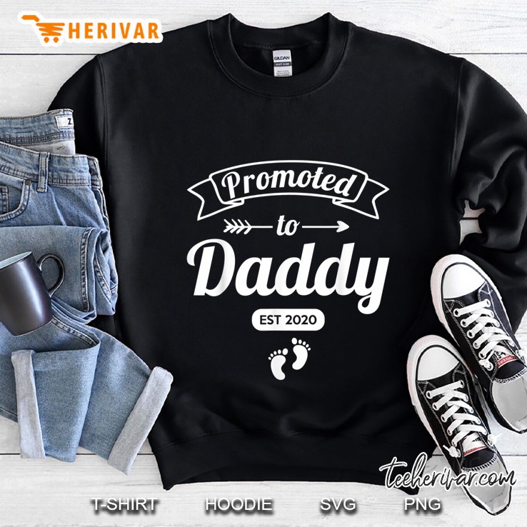 Promoted To Daddy Est 2020 Footprint Version Sweatshirt