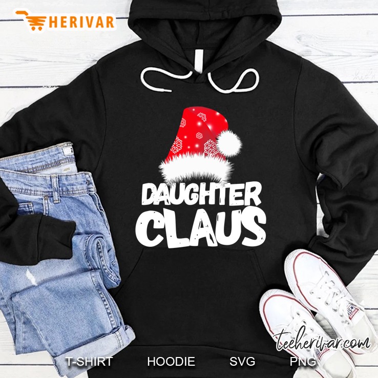 Funny Daughter Claus Christmas Family Santa Red Snow Hat Version Hoodie