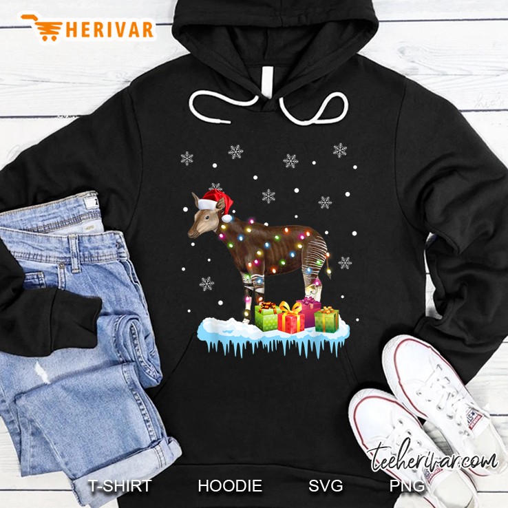 Okapi Christmas Lights Snowflakes Version Hoodie