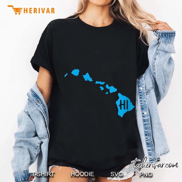 HI From Hawaii Hawaiian Islands Ladies Tee