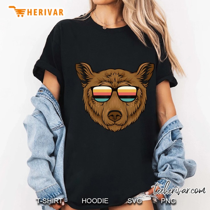 Bear With Glasses Vintage Glasses Version Ladies Tee