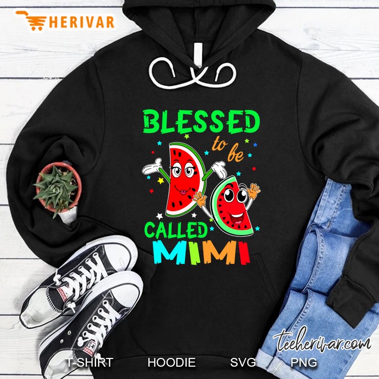 Blessed To Be Called Mimi Watermelon Cartoon Version Hoodie