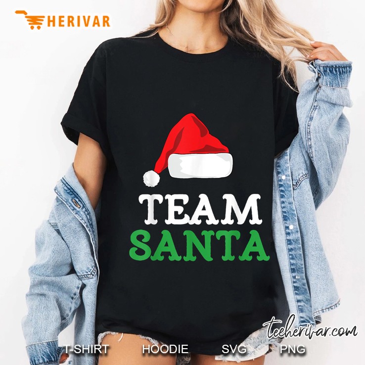 Team Santa Santa Hat Christmas Ladies Tee