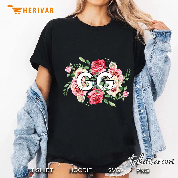 GG Great Grandmother Floral Flowers Version Ladies Tee