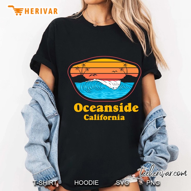 Oceanside California Vintage Version Ladies Tee