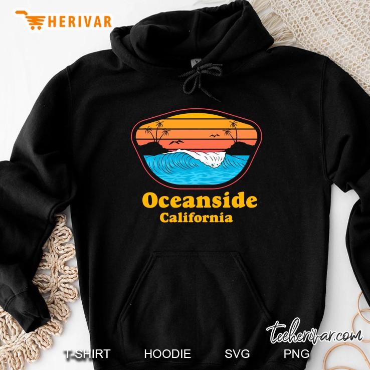 Oceanside California Vintage Version Hoodie