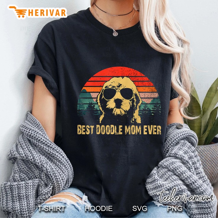 Best Doodle Mom Ever Vintage Version Ladies Tee