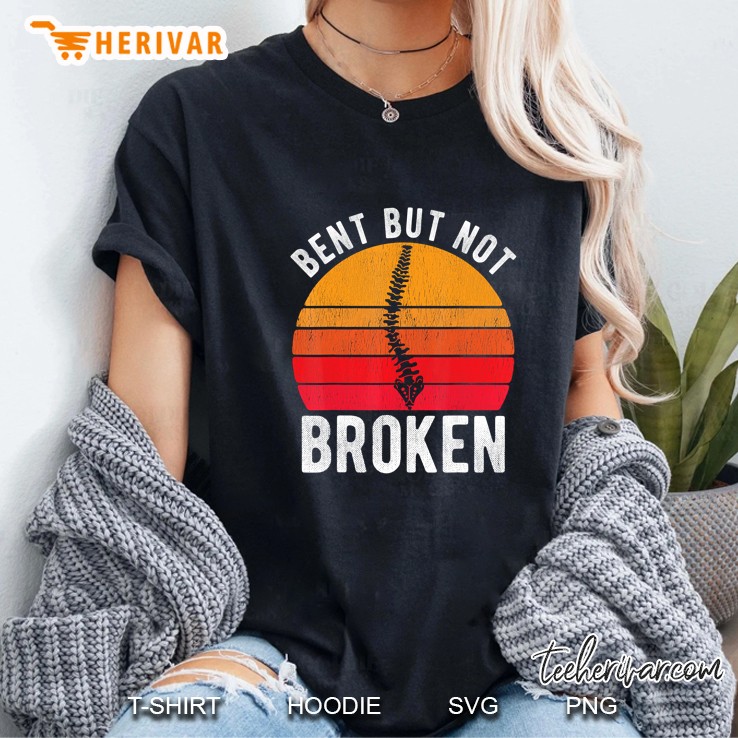 Bent But Not Broken Scoliosis Awareness Vintage Version Ladies Tee