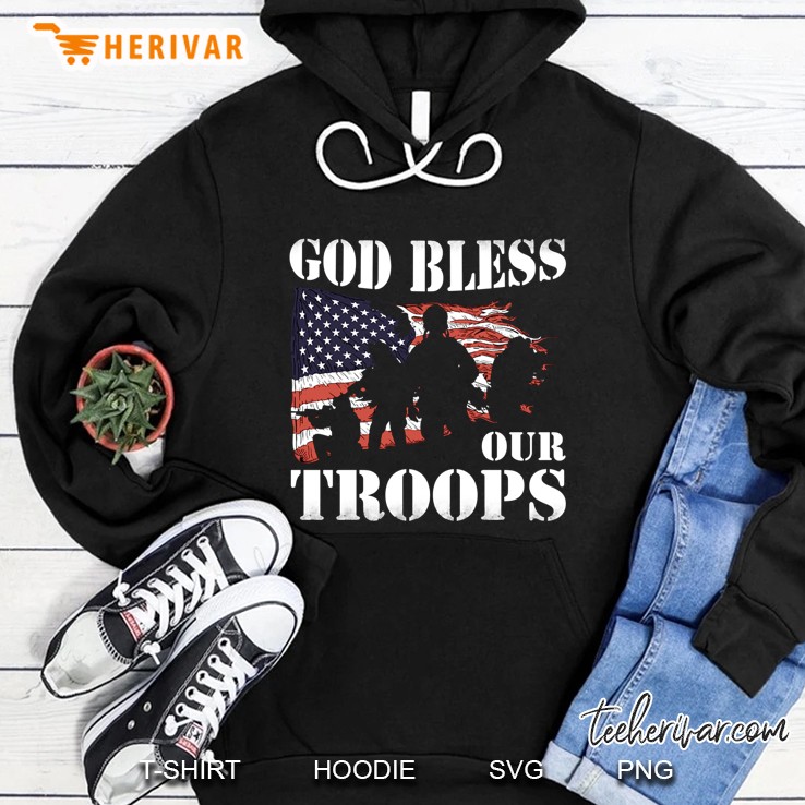God Bless Our Troops Hoodie