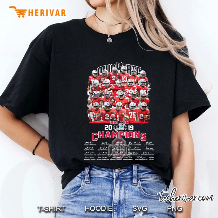 Ohio State Big Ten 2019 Champions Football Ladies Tee