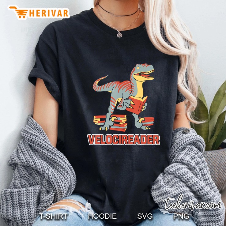 Velocireader Dinosaur Reading Books Ladies Tee