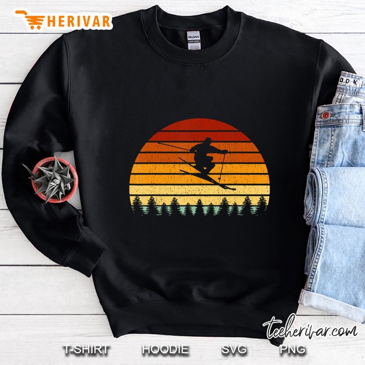 Skiing Skiers Vintage Version Sweatshirt