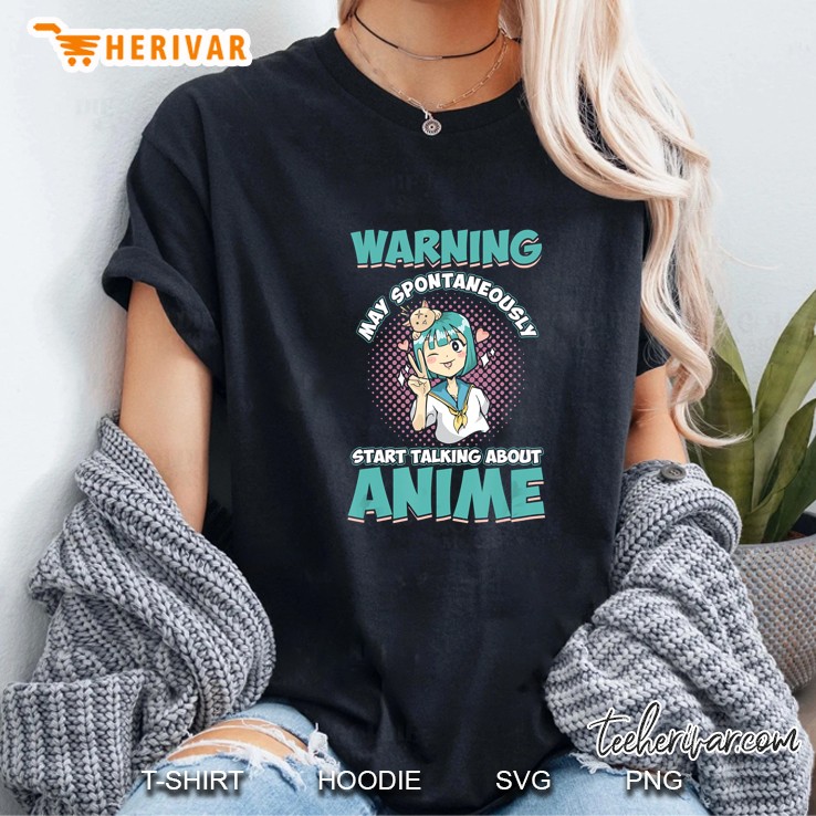 Warning My Spontaneously Start Talking About Anime Ladies Tee