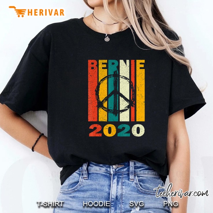 Bernie 2020 Bernie Sanders Peace Vintage Version Ladies Tee