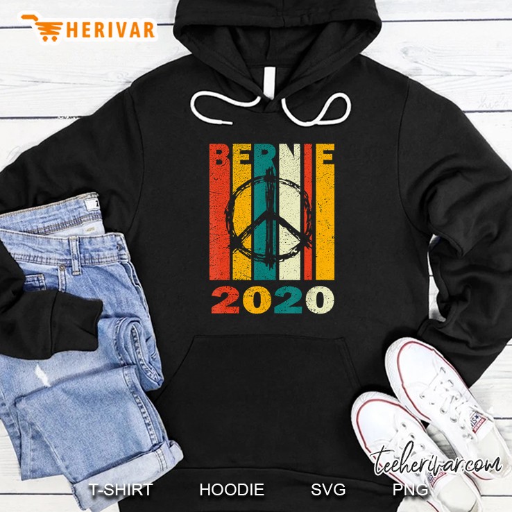 Bernie 2020 Bernie Sanders Peace Vintage Version Hoodie