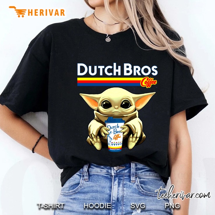 Dutch Bros Coffee Star War Baby Yoda Version Ladies Tee