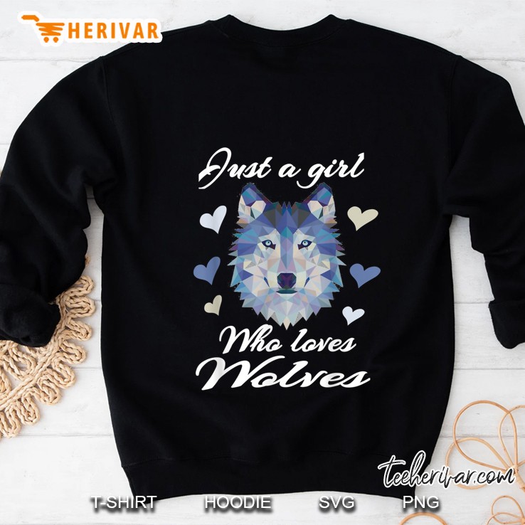 Just A Girl Who Loves Wolves Polygon Version Sweatshirt