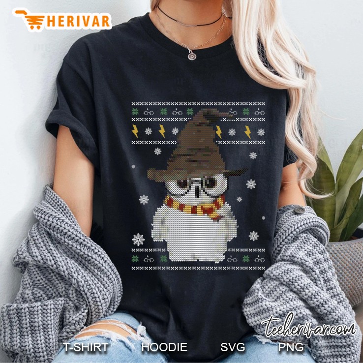 Funny Cute Owl Harry Potter Magical Wizard Christmas Ladies Tee