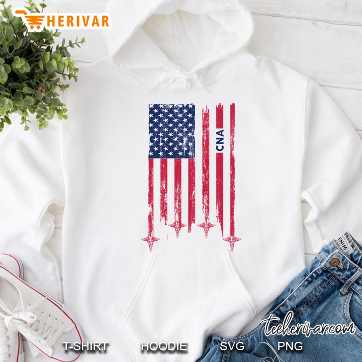 CNA American Flag White Version Hoodie