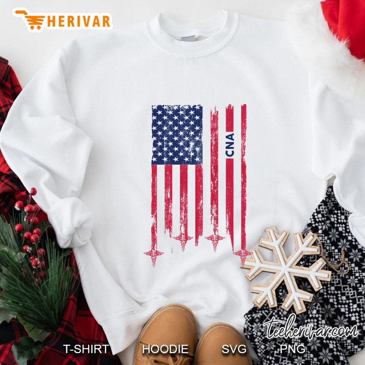 CNA American Flag White Version Sweatshirt