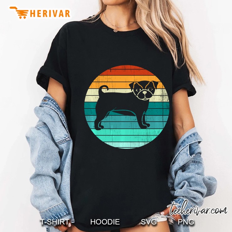 Pug Dog Lover Vintage Version2 Ladies Tee