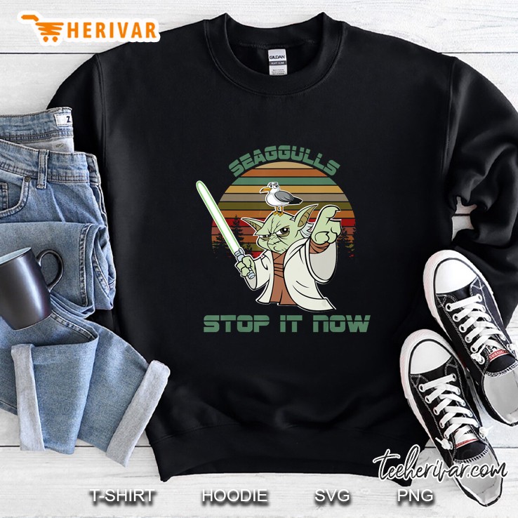 Seagulls Stop It Now Vintage Yoda Version2 Sweatshirt