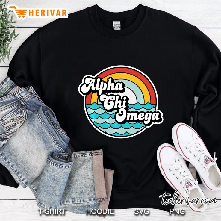 Alpha Chi Omega Waves Vintage Version Sweatshirt