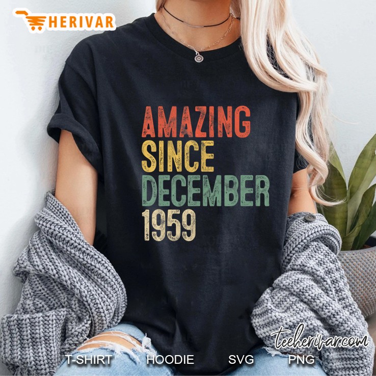 Amazing Since December 1959 Vintage Version Ladies Tee