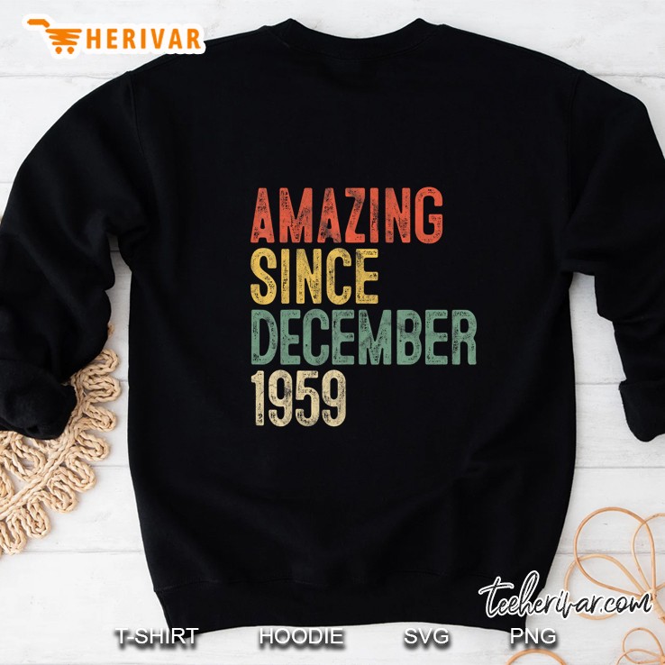 Amazing Since December 1959 Vintage Version Sweatshirt