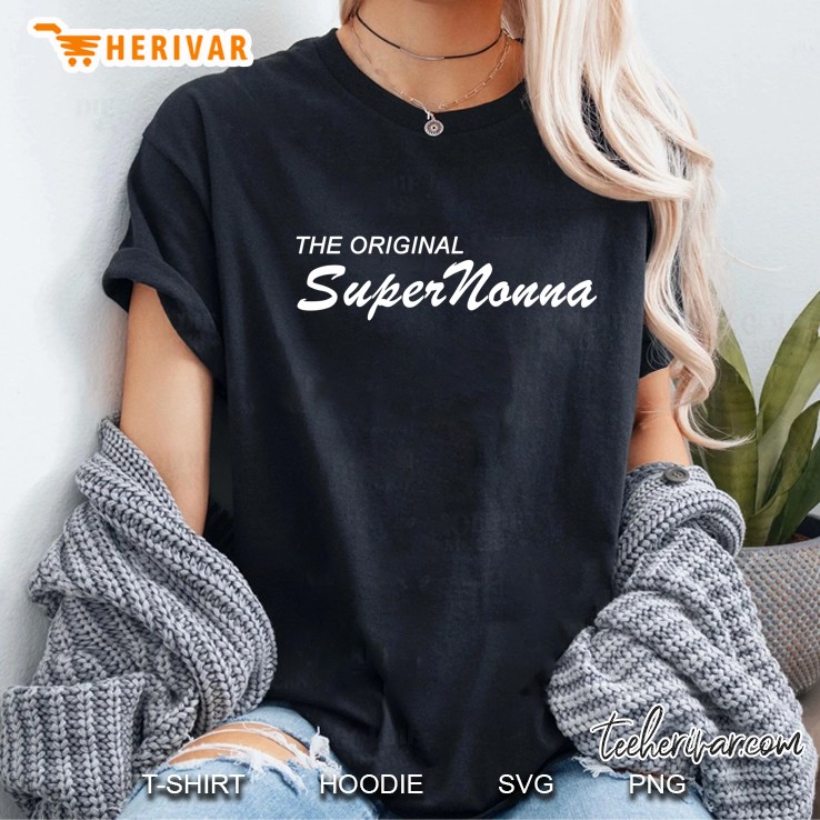 The Original SuperNonna Family Black Version Ladies Tee