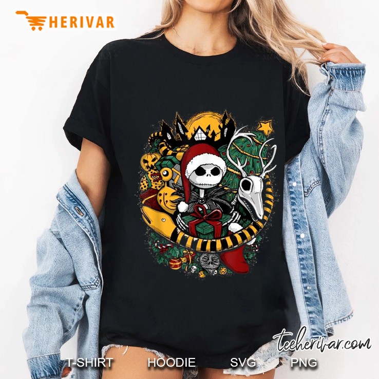 Naughty Santa Jack Skellington Nightmare Before Christmas Ladies Tee