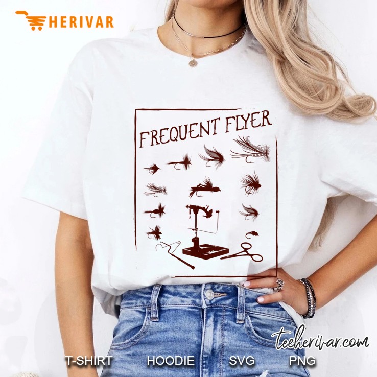 Frequent Flyer Fishing Fisherman Ladies Tee