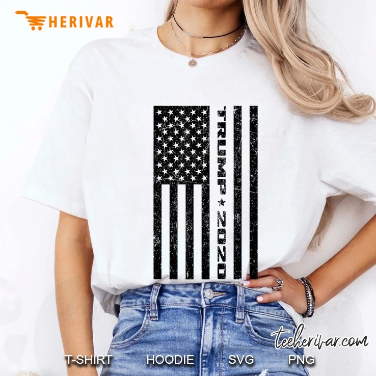 Trump 2020 American Flag Version Ladies Tee