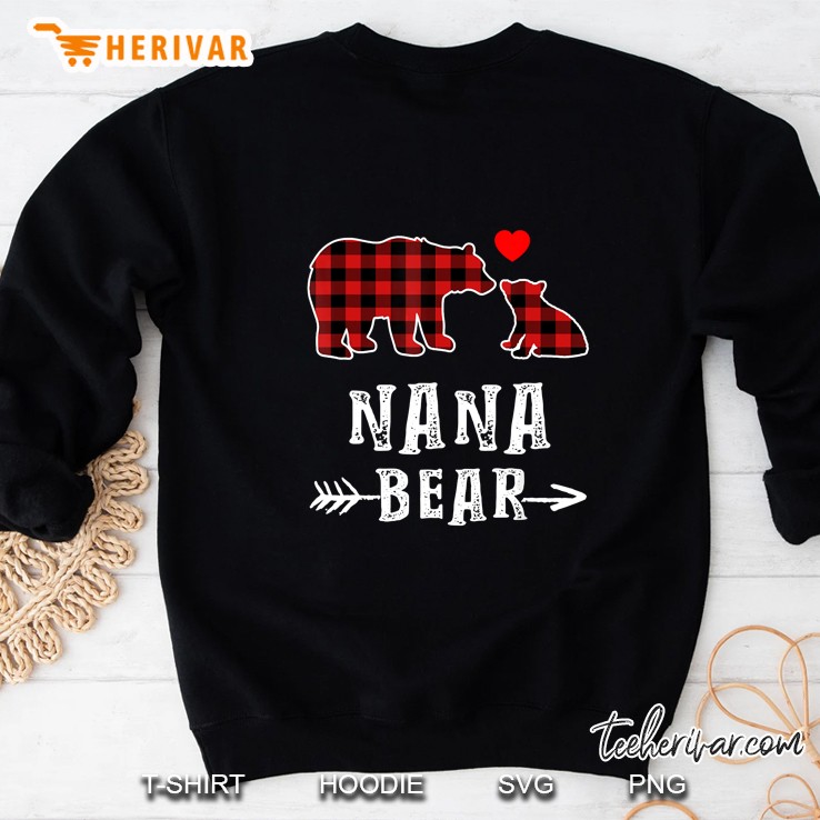Nana Bear Red Plaid Bear Version Sweatshirt