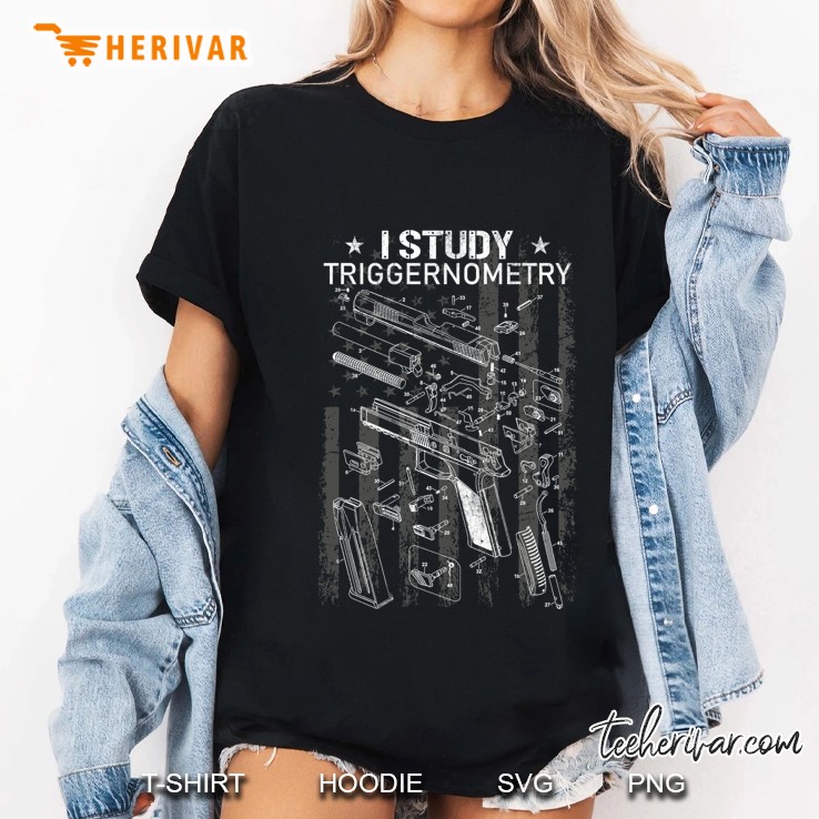 I Study Triggernometry American Flag Version Ladies Tee