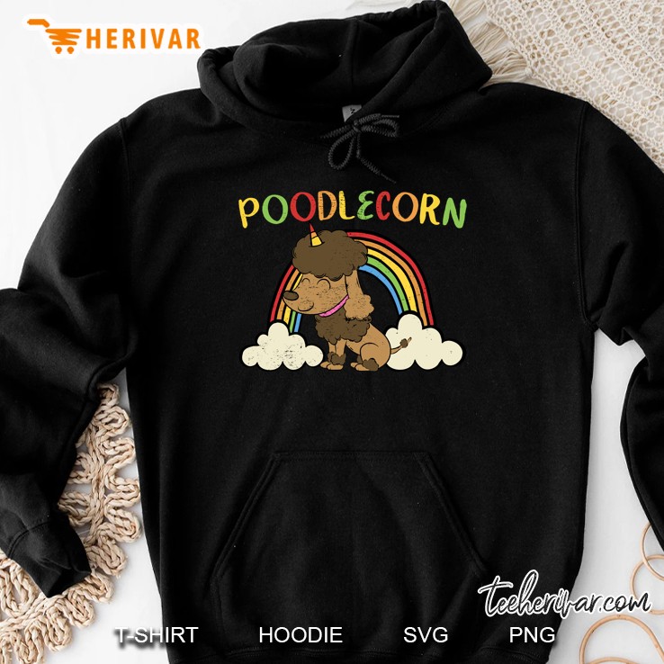 Funny Welsh Poodle Dog Gift Poodlecorn Version Hoodie