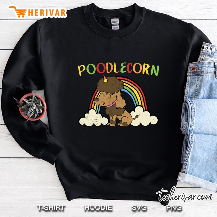 Funny Welsh Poodle Dog Gift Poodlecorn Version Sweatshirt