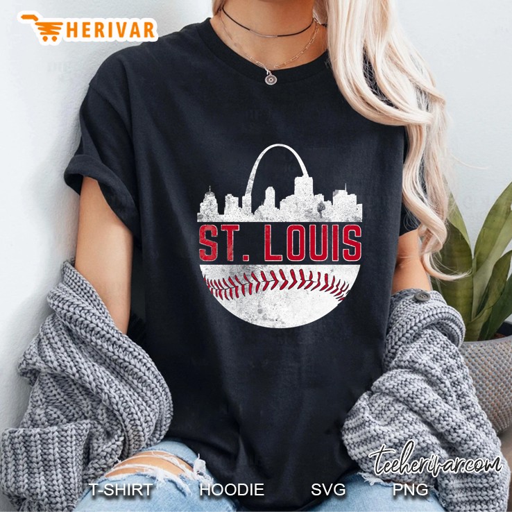St Louis Baseball Skyline City Ladies Tee