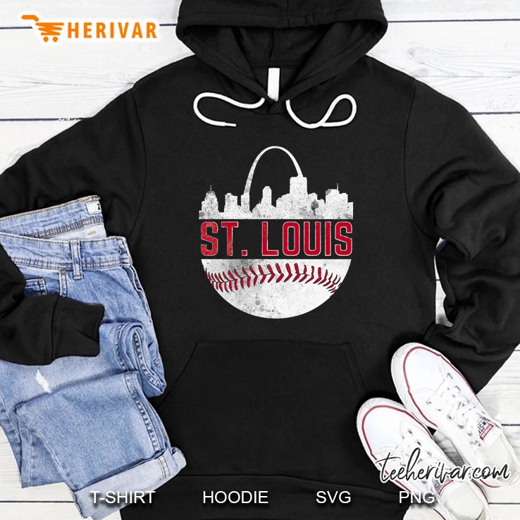 St Louis Baseball Skyline City Hoodie