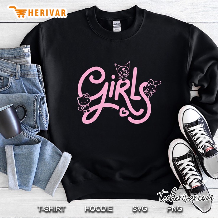 Girls Hello Kitty Melody Kuromi Sweatshirt