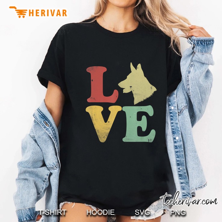 Love German Shepherd Vintage Version Ladies Tee