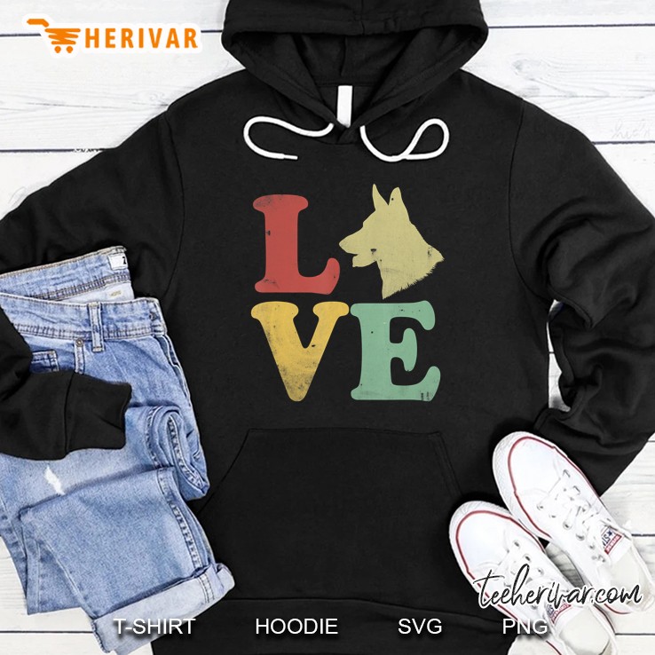 Love German Shepherd Vintage Version Hoodie