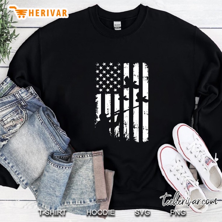 Quail Hunting American Flag Version Sweatshirt