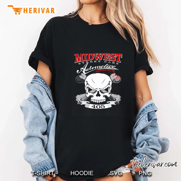 Midwest Street Cars Automotive Oklahoma City Ok Skull Version Ladies Tee