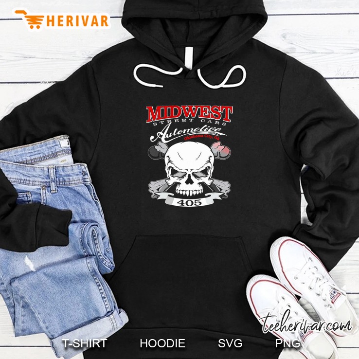 Midwest Street Cars Automotive Oklahoma City Ok Skull Version Hoodie