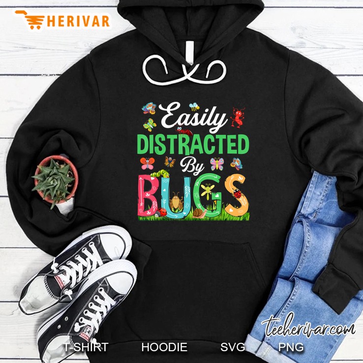 Easily Distracted By Bugs Colorful Version Hoodie