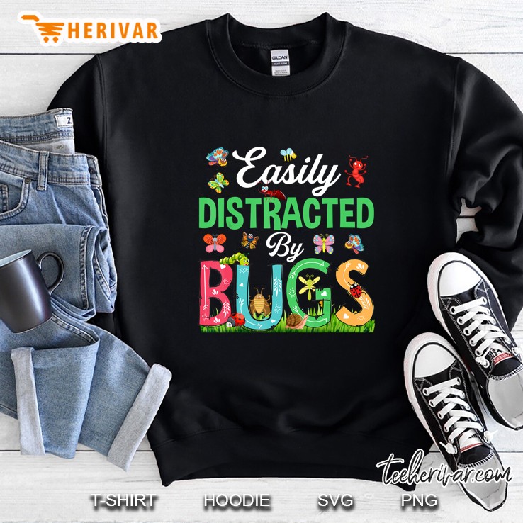 Easily Distracted By Bugs Colorful Version Sweatshirt